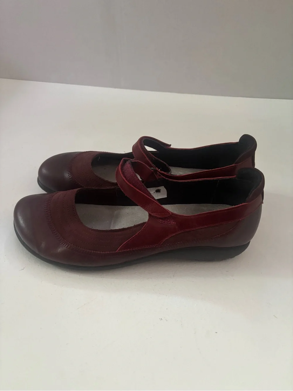 Naot Women’s Kirei Maryjane Shoes Violet Bourdeaux‎ Rumba Leather Nubuck Size 41